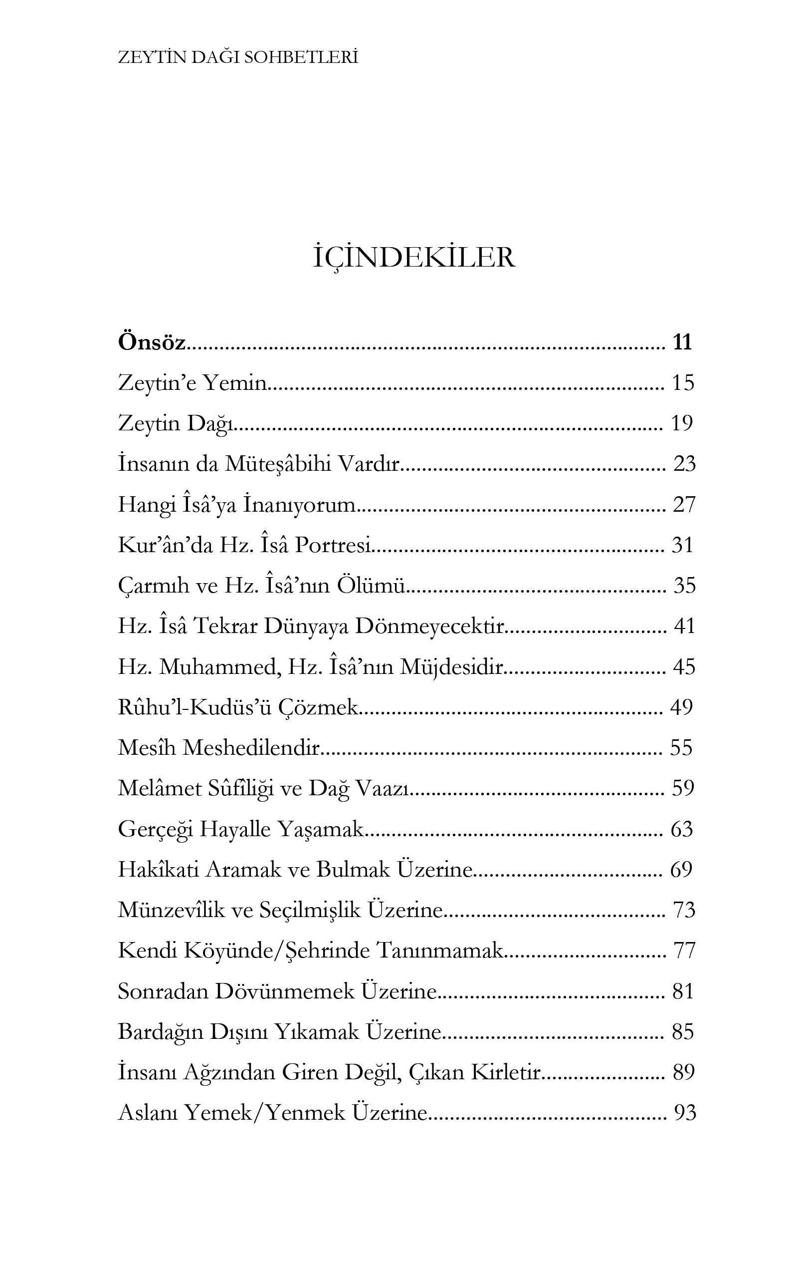 ÖN_51_ZEYTİN DAĞI SOHBETLERİ-1